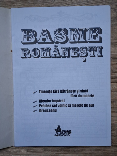 Basme romanesti (poveste de citit si colorat)