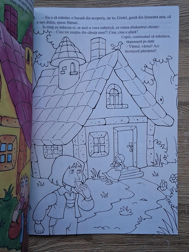 Hansel si Gretel. Povestim si coloram (adaptare dupa Fratii Grimm)