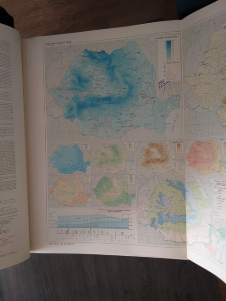 Victor Dumitrescu, Vintila Mihailescu - Atlas Republica Socialista Romania (dimensiune mare, incomplet)
