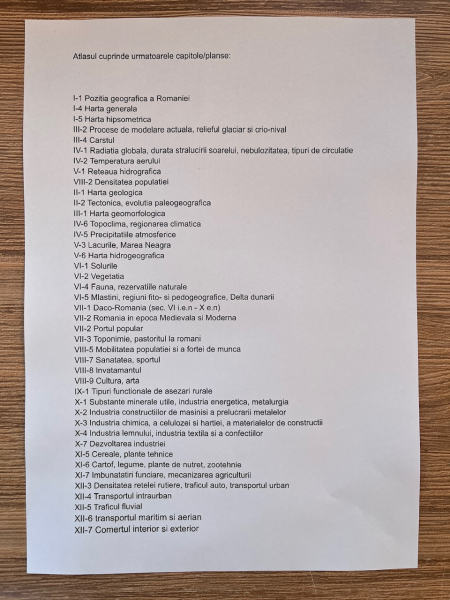 Victor Dumitrescu, Vintila Mihailescu - Atlas Republica Socialista Romania (dimensiune mare, incomplet)