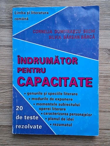 Anticariat: Cornelia Dumitrascu Sechi- Indrumator pentru capacitate
