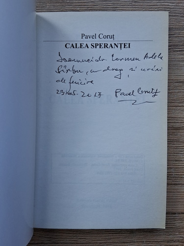 Anticariat: Pavel Corut - Calea sperantei (cu autograful autorului)