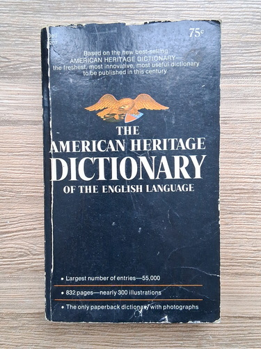 Anticariat: The American heritage dictionary of the english language