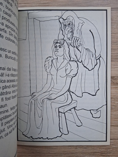 Carte de citit si colorat. Alba-ca-Zapada si cei sapte pitici