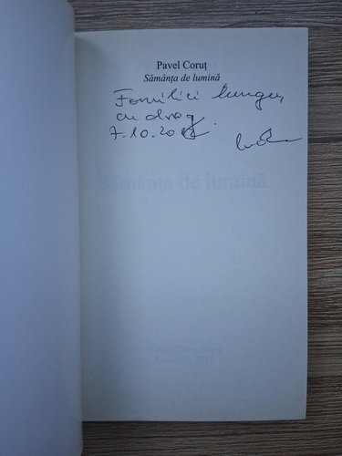 Anticariat: Pavel Corut - Samanta de lumina (cu autograful autorului)