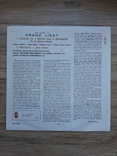 Orchestra simfonica a Filarmonicii cehe, George Georgescu, Karel Ancerl - Concert nr. 1 pentru pian si orchestra in Mi bemol major. Preludiile. Poem simfonic (Franz Liszt)
