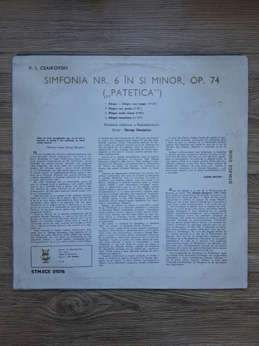 Orchestra simfonica a Radioteleviziunii, George Georgescu - Simfonia nr. 6 in Si minor, op. 74. Patetica (Piotr Ilici Ceaikovski)