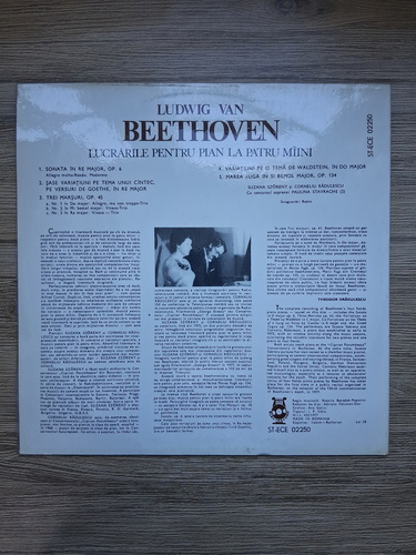 Suzana Szoreny, Corneliu Radulescu, Paulina Stavrache - Lucrarile pentru pian la patru maini. Piano works for four hands (Ludwig van Beethoven)