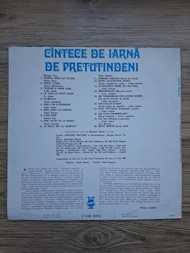 Corala Cantores Amicitiae a Conservatorului George Enescu din Iasi, Nicolae Gasca - Cantece de iarna de pretutindeni
