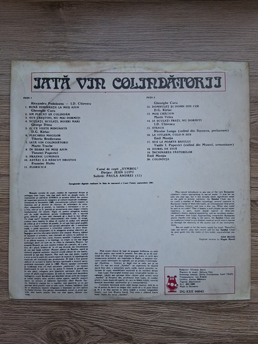 Corul de copii Symbol, Jean Lupu - Iata vin colindatorii
