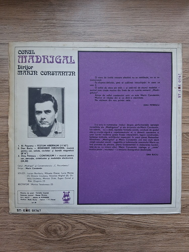 Corul Madrigal al Conservatorului Ciprian Porumbescu, Marin Constantin - Festum hibernum. Remember Hiroshima. Continuum I