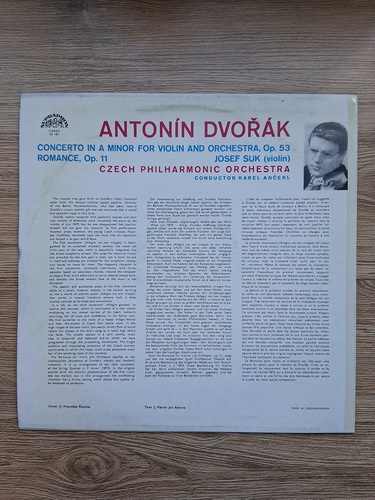 Czech Philharmonic Orchestra, Karel Ancerl, Josef Suk - Violin concerto in La minor, op. 53. Romance for violin, op. 11 (Antonin Dvorak)