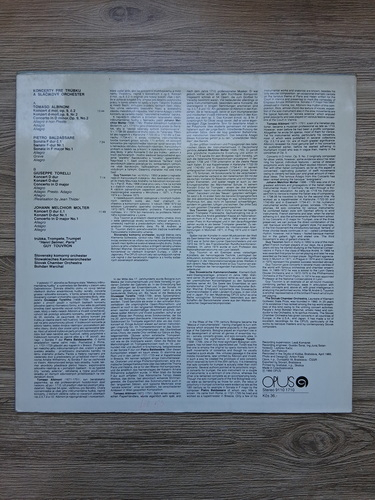 Guy Touvron, Slovak Chamber Orchestra, Bohdan Warchal - Concertos for trumpet and orchestra (Tomaso Albinoni, Pietro Baldassare, Giuseppe Torelli, Johann Melchior Molter)