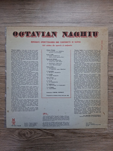 Octavian Naghiu, Orchestra Cornel Popescu - Beruhmte Operettenarien und Canzonette di Napoli. Arii celebre din operete si cantonete