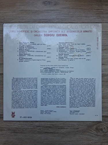 Orchestra simfonica a Ansamblului Armatei, Sergiu Eremia - Coruri celebre din opere. Famous choruses from operas