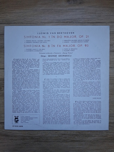 Orchestra simfonica a Filarmonicii George Enescu, George Georgescu - Simfonia nr. 1 in Do major, op. 21. Simfonia nr. 8 in Fa major, op. 93 (Ludwig van Beethoven)