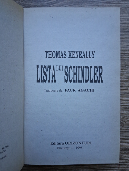 Thomas Keneally - Lista lui Schindler