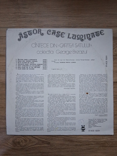 Corul de copii din Palanca Stoenesti, Viorica Matei Lungu - Astor case luminate (cantece din Cartea satului)