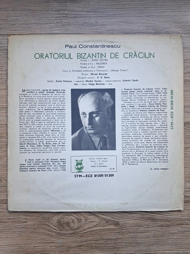 Corul Filarmonicii George Enescu Bucuresti, Orchestra simfonica a Filarmonicii George Enescu, Mircea Basarab - Oratoriul bizantin de Craciun (Paul Constantinescu)