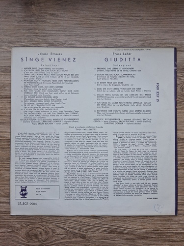 Corul si orchestra simfonica Graunke, Willi Mattes - Sange vienez. Giuditta (Johann Strauss Jr., Franz Lehar)