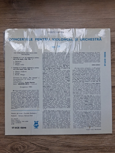 Orchestra de camera Pro Musica, Andrei Agoston, Valentin Arcu - The concertos for cello and orchestra. Concertele pentru violoncel si orchestra, op. 24 (Joseph Haydn)