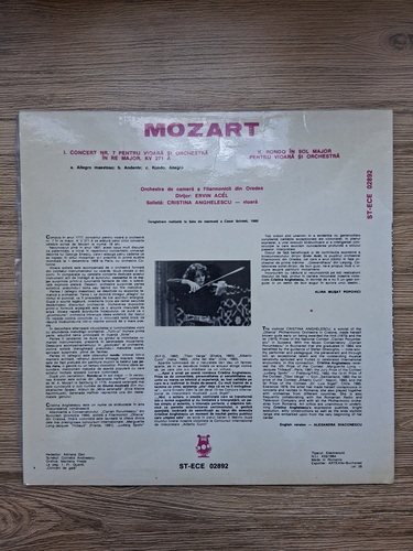 Chamber orchestra of the Oradea philharmonic, Ervin Acel - Concerto no. 7 for violin and orchestra in D major, KV 271a (Wolfgang Amadeus Mozart)
