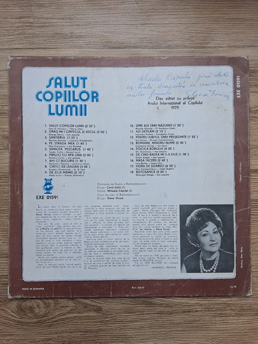 Corul de copii al Radioteleviziunii Romane, Elena Vicica, Carol Litvin - Salut copiilor lumii