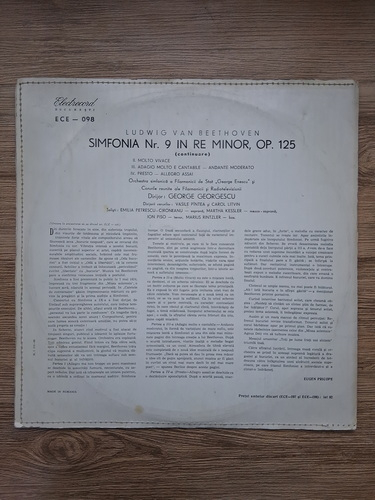 Orchestra Simfonica a Filarmonicii de Stat George Enescu, Corul Radioteleviziunii, George Georgescu - Simfonia nr. 9 in Re minor, op. 125. Continuare (Ludwig van Beethoven)