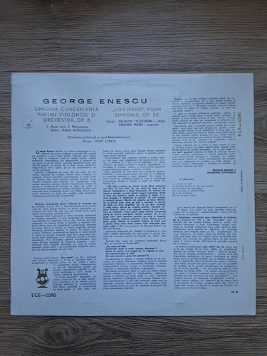 Orchestra simfonica a Radioteleviziunii Romane, Corul de copii al Radioteleviziunii Romane, Iosif Conta - Vox Maris, poem simfonic, op. 33 (George Enescu)