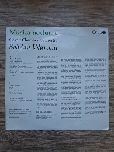 Slovak Chamber Orchestra, Bohdan Warchal - Musica nocturna (Wolfgang Amadeus Mozart, Henry Purcell, Arcangelo Corelli)