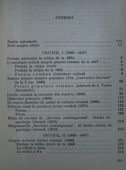 Titu Maiorescu - Opere (volumul 1)