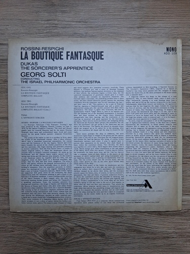 Israel Philharmonic Orchestra, Georg Solti - La boutique fantasque. The sorcerer's apprentice (Gioacchino Rossini, Ottorino Respighi, Paul Dukas)