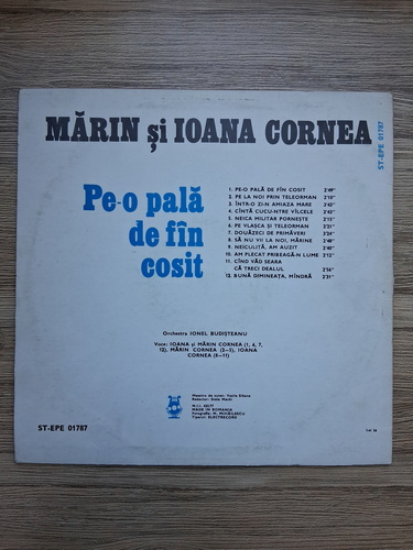 Marin Cornea, Ioana Cornea - Pe-o pala de fan cosit