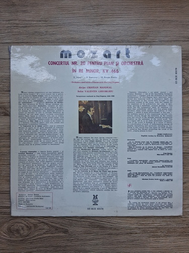 Orchestra simfonica a Filarmonicii din Cluj-Napoca, Cristian Mandeal - Concerto no. 20 for piano and orchestra in D minor, KV 466 (Wolfgang Amadeus Mozart)