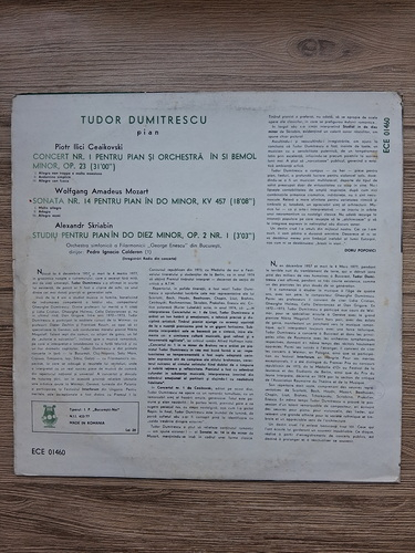 Orchestra simfonica a Filarmonicii George Enescu din Bucuresti, Pedro Ignacio Calderon, Tudor Dumitrescu - Concert nr. 1 pentru pian si orchestra in Si bemol minor, op. 23 (Piotr Ilici Ceaikovski, Wolfgang Amadeus Mozart, Alexandr Scriabin)
