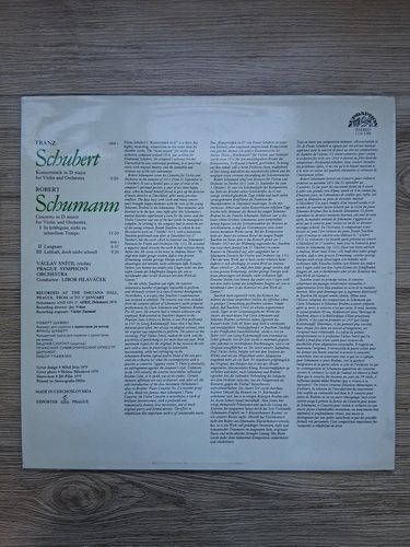 Prague Symphony Orchestra, Libor Hlavacek, Vaclav Snitil - Konzertstuck in D major for violin and orchestra. Concerto in D minor for violin and orchestra (Franz Schubert, Robert Schumann)
