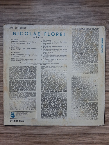 Nicolae Florei, Orchestra Conservatorului Ciprian Porumbescu din Bucuresti, Carol Litvin - Arii din opere (Gioacchino Rossini, Giuseppe Verdi)