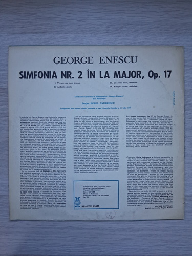 Orchestra simfonica a Filarmonicii George Enescu din Bucuresti, Horia Andreescu - Simfonia nr. 2 in La major, op. 17 (George Enescu)