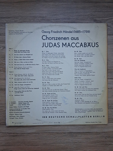 Solistenvereinigung des Berliner Rundfunks, Grosser Chor des Berliner Rundfunks, Helmut Koch - Chorszenen aus Judas Maccabaus (Georg Friedrich Handel)