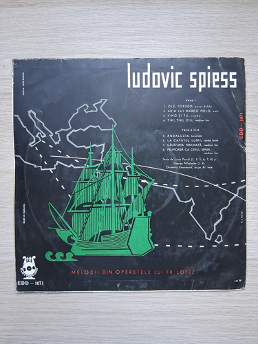 Orchestra Electrecord, Alexandru Imre, Ludovic Spiess - Melodii din operetele lui Francis Lopez (Francis Lopez)