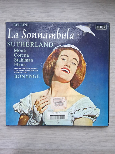 Orchestra si corul operei, Richard Bonynge, Joan Sutherland - La sonnambula (Vincenzo Bellini, 3 viniluri)
