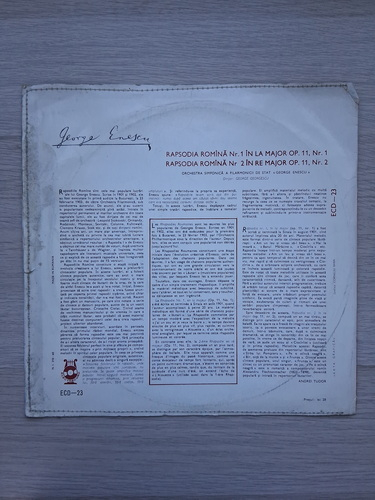 Orchestra Simfonica a Filarmonicii de Stat George Enescu, George Georgescu - Rapsodiile romane nr. 1 si 2 (George Enescu)
