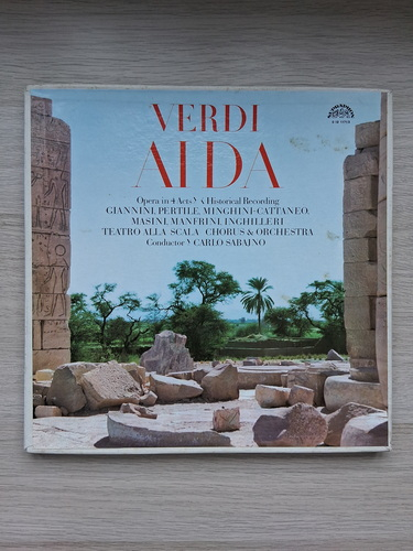 Teatro Alla Scala Chorus Orchestra, Carlo Sabajno - Aida. Opera in 4 acts. Historical recording (Giuseppe Verdi, 3 viniluri)