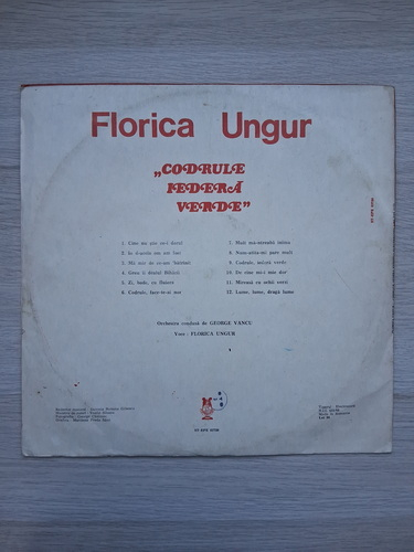 Florica Ungur, Orchestra George Vancu, George Vancu - Codrule, iedera verde