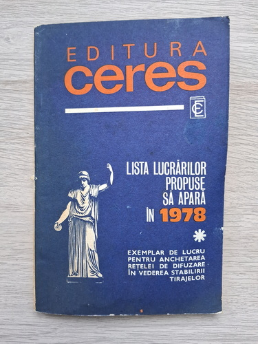 Lista lucrarilor propuse sa apara in 1978