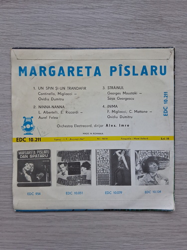 Margareta Paslaru, Orchestra Electrecord, Alexandru Imre - Un spin si-un trandafir. Ninna-nanna. Strainul. Inima