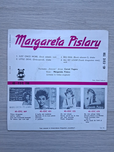 Margareta Pislaru, Formatia Sincron, Cornel Fugaru - Just once more. Little devil. Big deal. All my lovin'