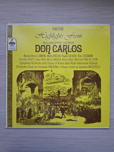 Orchestra di Roma della RAI, Coro di Roma della RAI, Fernando Previtali - Highlights from Don Carlos (Giuseppe Verdi)