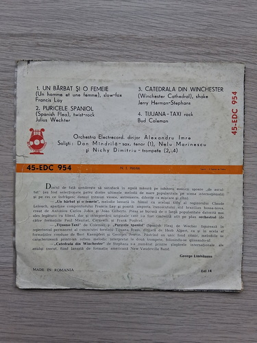 Orchestra Electrecord, Alexandru Imre, Dan Mindrila, Nelu Marinescu - Un barbat si o femeie. Puricele spaniol. Catedrala din Winchester. Tijuana-Taxi