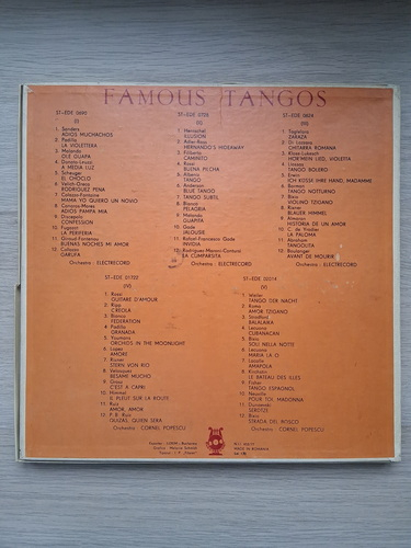 Orchestra Electrecord, Orchestra Cornel Popescu - Tangouri celebre (5 viniluri)